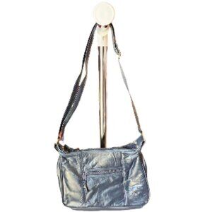 Vintage Black Patchwork Leather Crossbody Shoulder Bag (1583-4)